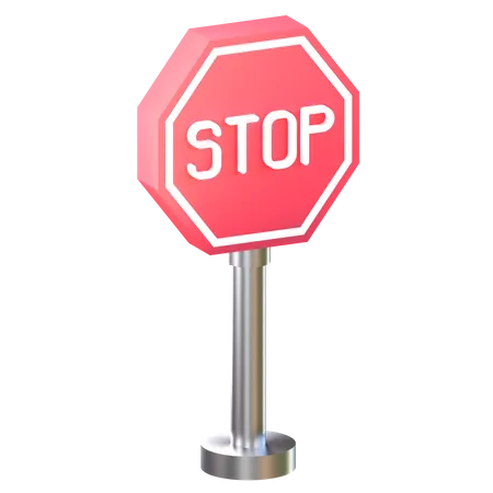 Stop Sign  3D Icon