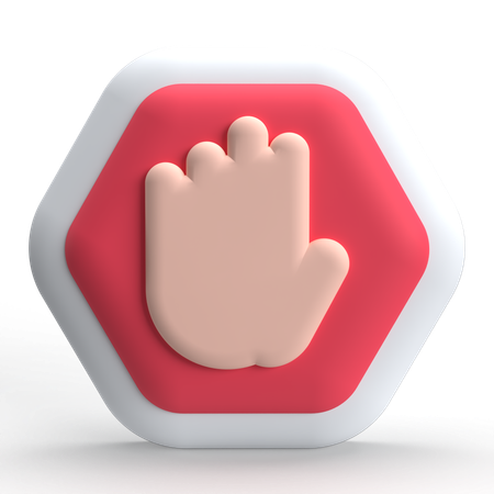 Stop Sign  3D Icon