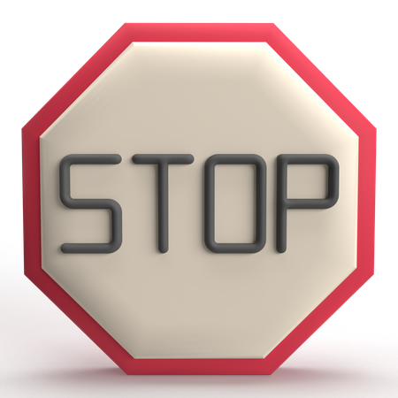 Stop Sign  3D Icon