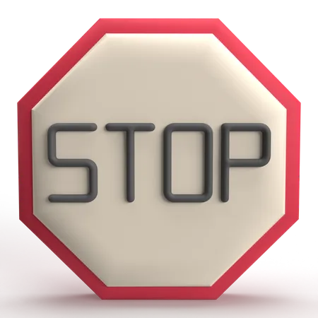 Stop Sign  3D Icon