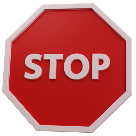 Stop Sign  3D Icon