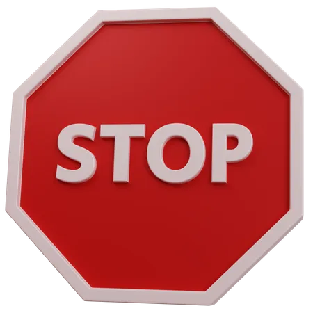 Stop Sign  3D Icon