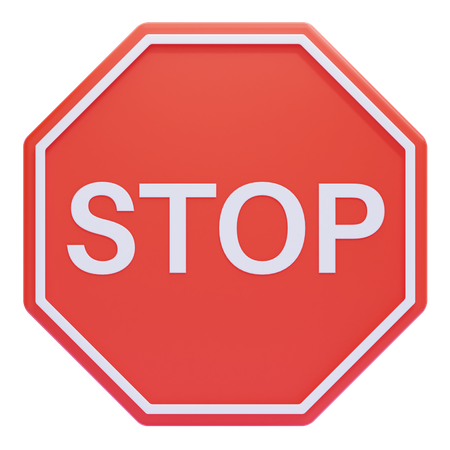 Stop Sign  3D Icon