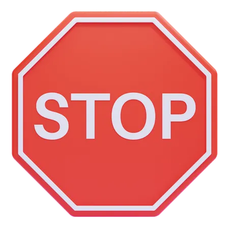 Stop Sign  3D Icon