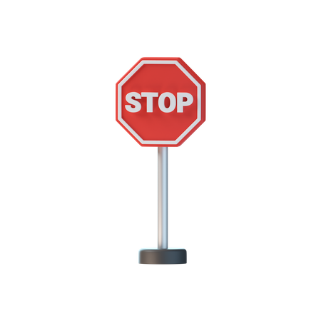 Stop Sign  3D Icon