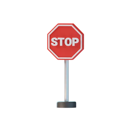 Stop Sign  3D Icon