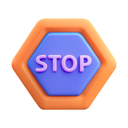 Stop Sign  3D Icon