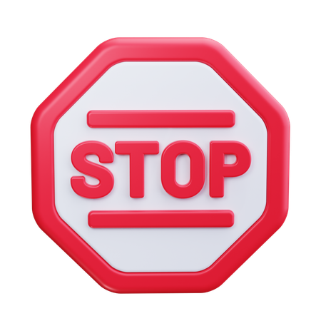 Stop Sign  3D Icon