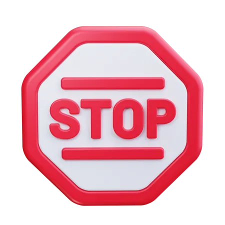 Stop Sign  3D Icon