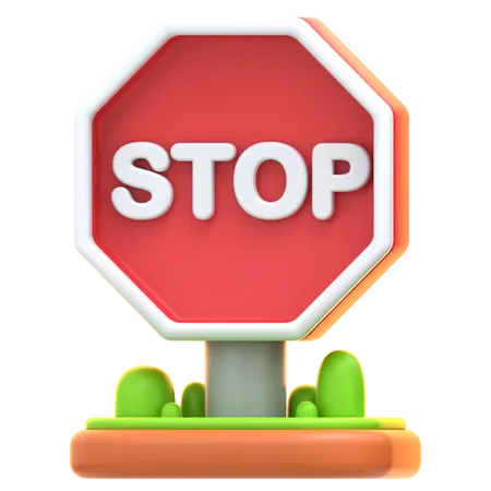 Stop Sign  3D Icon