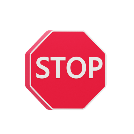 Stop Sign  3D Icon