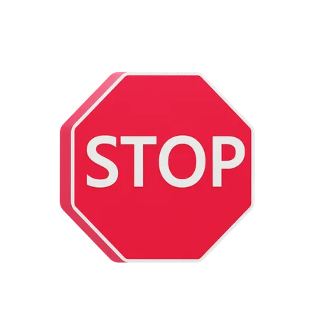 Stop Sign  3D Icon