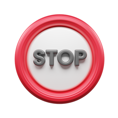 Stop Sign  3D Icon