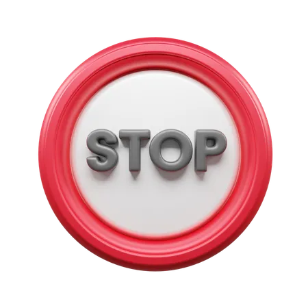 Stop Sign  3D Icon