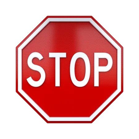 Stop Sign  3D Icon