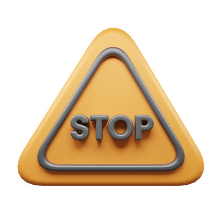 Stop Sign  3D Icon