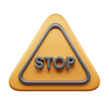 Stop Sign  3D Icon