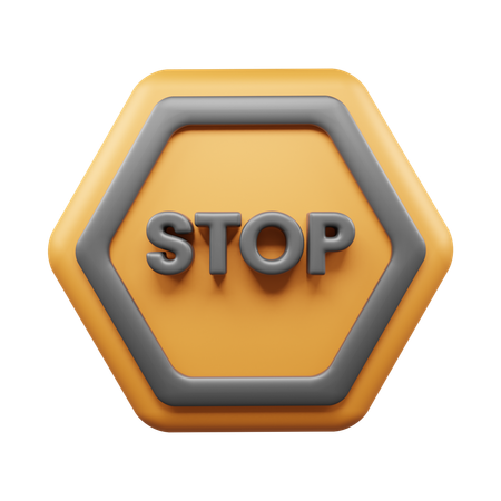 Stop Sign  3D Icon