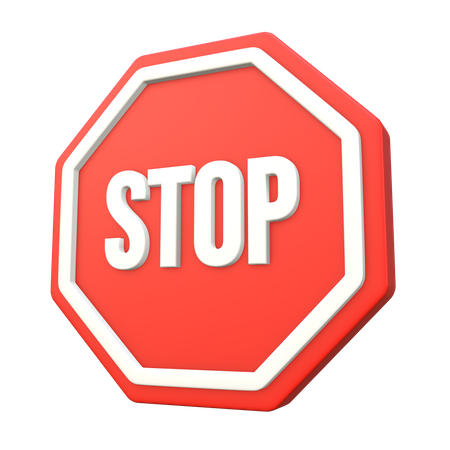 Stop Sign  3D Icon