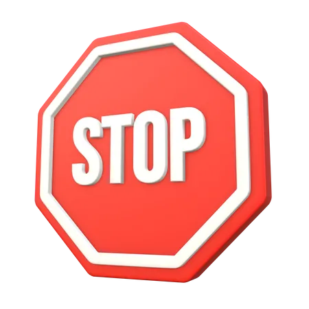 Stop Sign  3D Icon