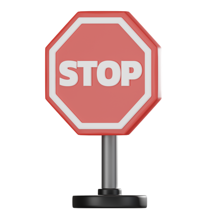 Stop Sign  3D Icon