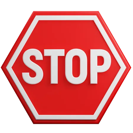 Stop Sign  3D Illustration