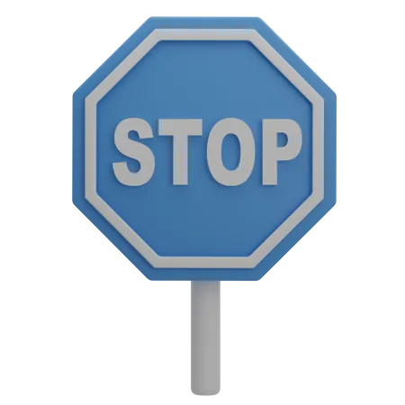 Stop Sign  3D Illustration