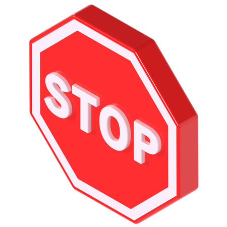 Stop Sign  3D Illustration