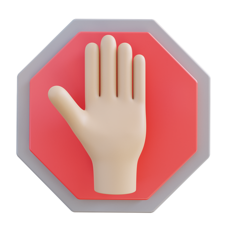 Stop Sign 3D Icon