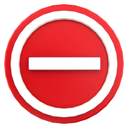 3 D Render Stop Sign Illustration 3D Icon