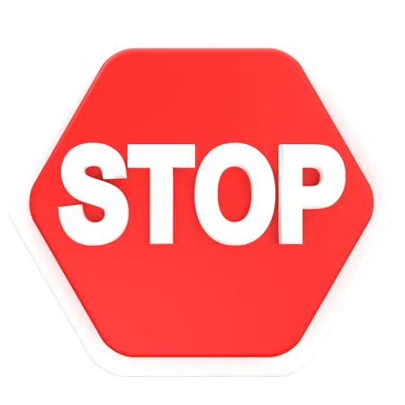 Stop Signage  3D Icon