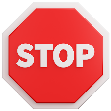 Stop Signage 3D Illustration