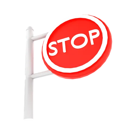 Stop signboard  3D Icon