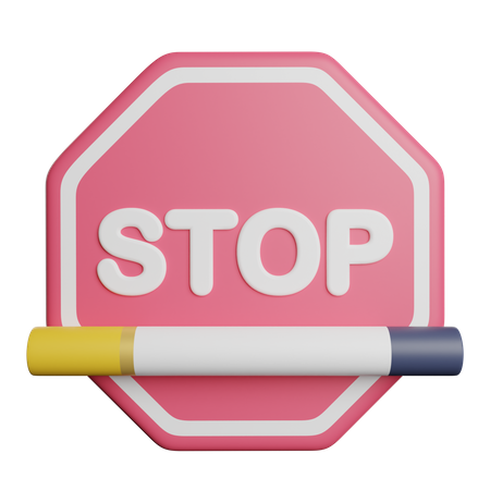 Stop Smoking  3D Icon