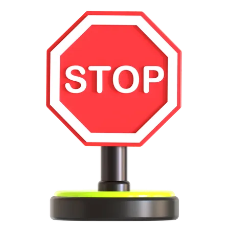 Stop Traffic Sign  3D Icon