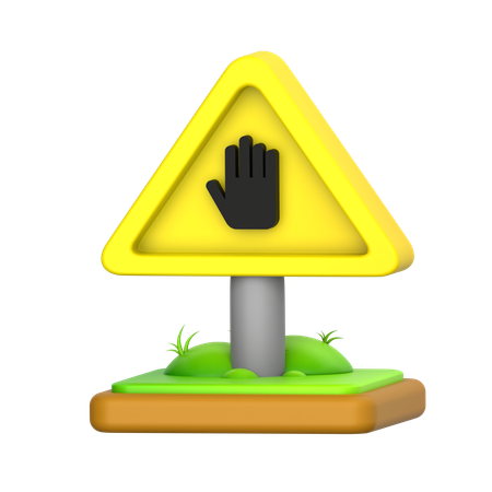 Stop Traffic Sign  3D Icon