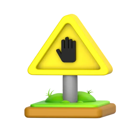 Stop Traffic Sign  3D Icon