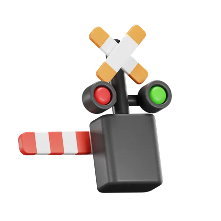 Stop Train Barrier  3D Icon
