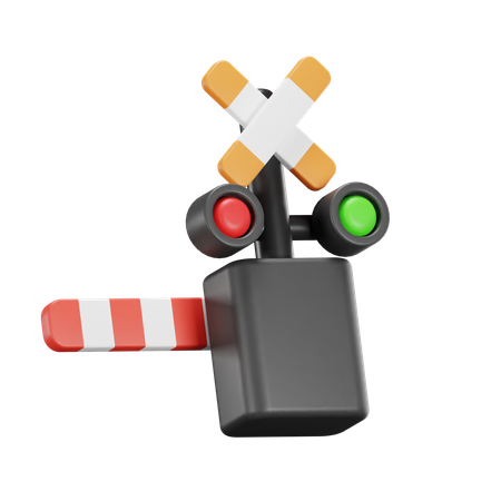 Stop Train Barrier  3D Icon