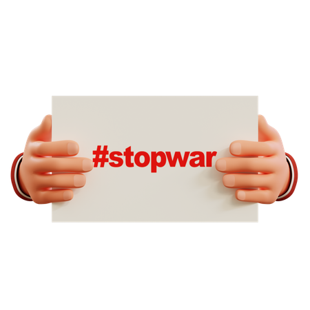 Stop War  3D Icon