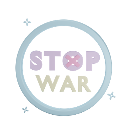Stop War 3D Icon