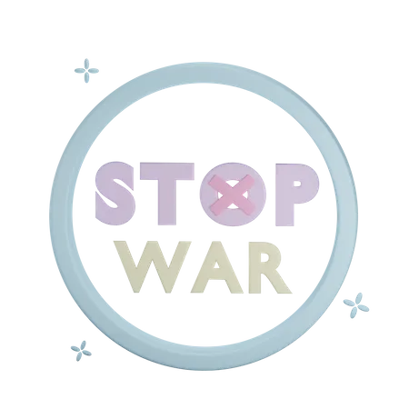 Stop War 3D Icon