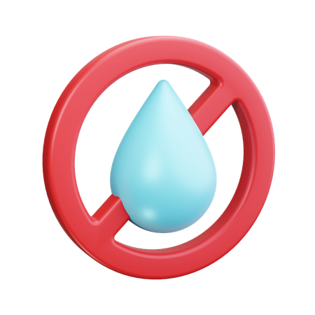 Stop Water  3D Icon