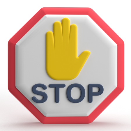 Stoppen  3D Icon