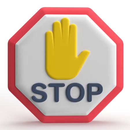 Stoppen  3D Icon