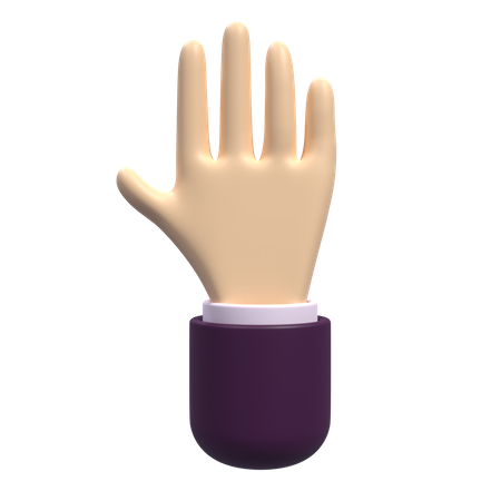 Stopp-Hand  3D Icon