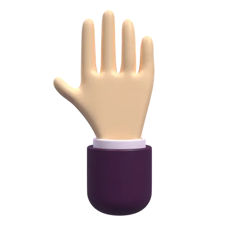 Stopp-Hand  3D Icon