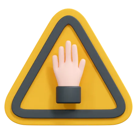 Stopp-Handzeichen  3D Icon