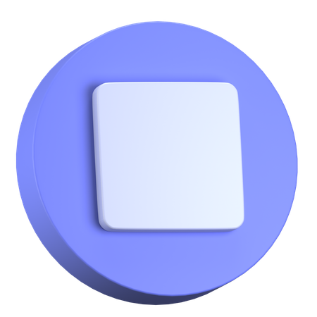 Stopptaste  3D Icon