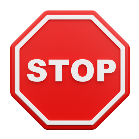 Stoppschild  3D Icon